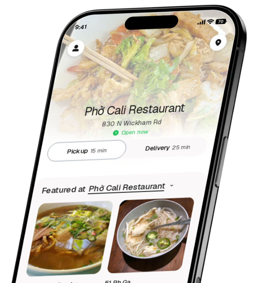 Phở Cali Restaurant app preview