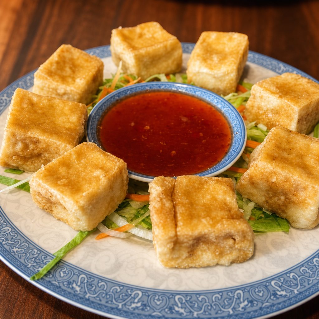 4. Crispy Tofu / Đầu Hỉ Xào Rau.